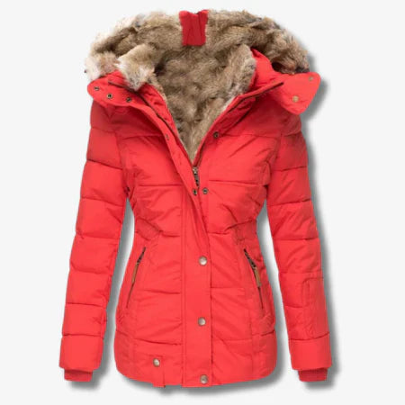 EB | Winterjacke mit Kapuze und Reißverschluss für Frauen ideal für kalte Tage