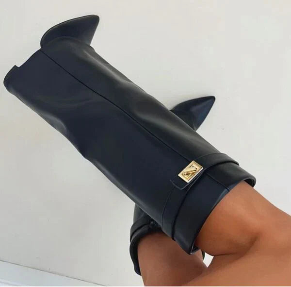EB | Elegante Kniehoge Stiefel mit Riemchen