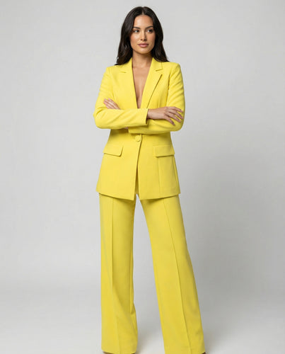 EB | Damenanzug 2-teilig - Eleganter Blazer und Weite Hose Set