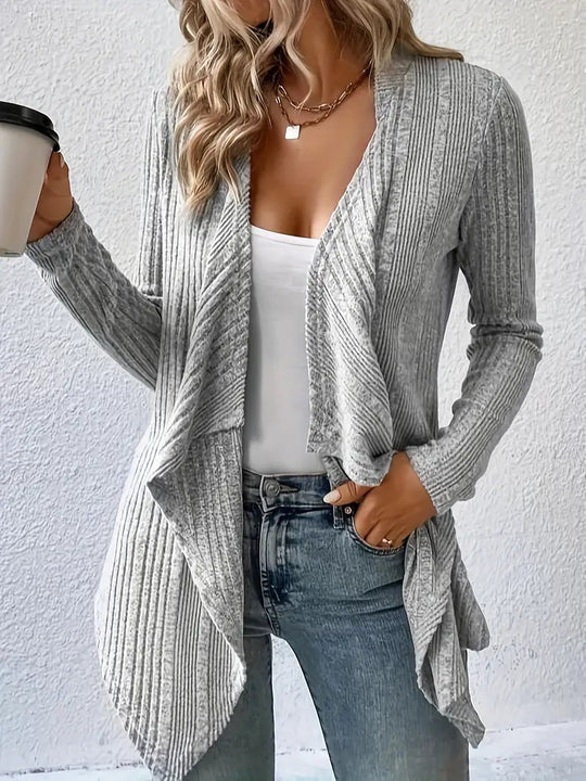 EB | Damen Strickcardigan mit langen Ärmeln