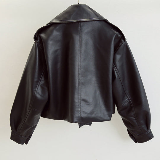 EB | Kurzes Damenjackett - Eine Lässige Lederjacke für Damen