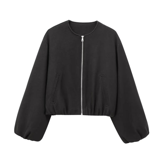 EB | Damen Bomberjacke mit Reißverschluss und elastischer Passform