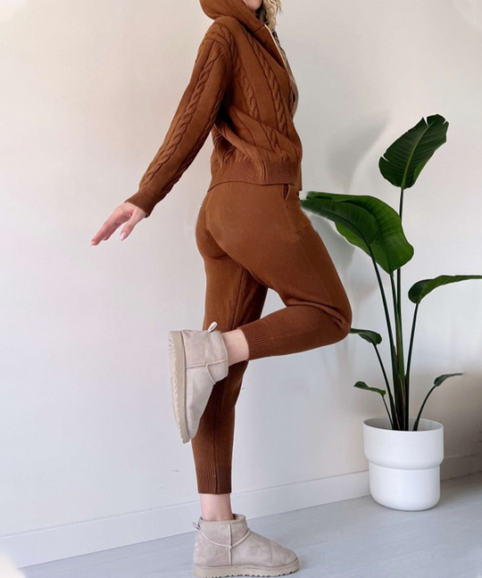 EB | 2-teiliges Set mit Strickjacke und lässigem Jacquard-Pullover