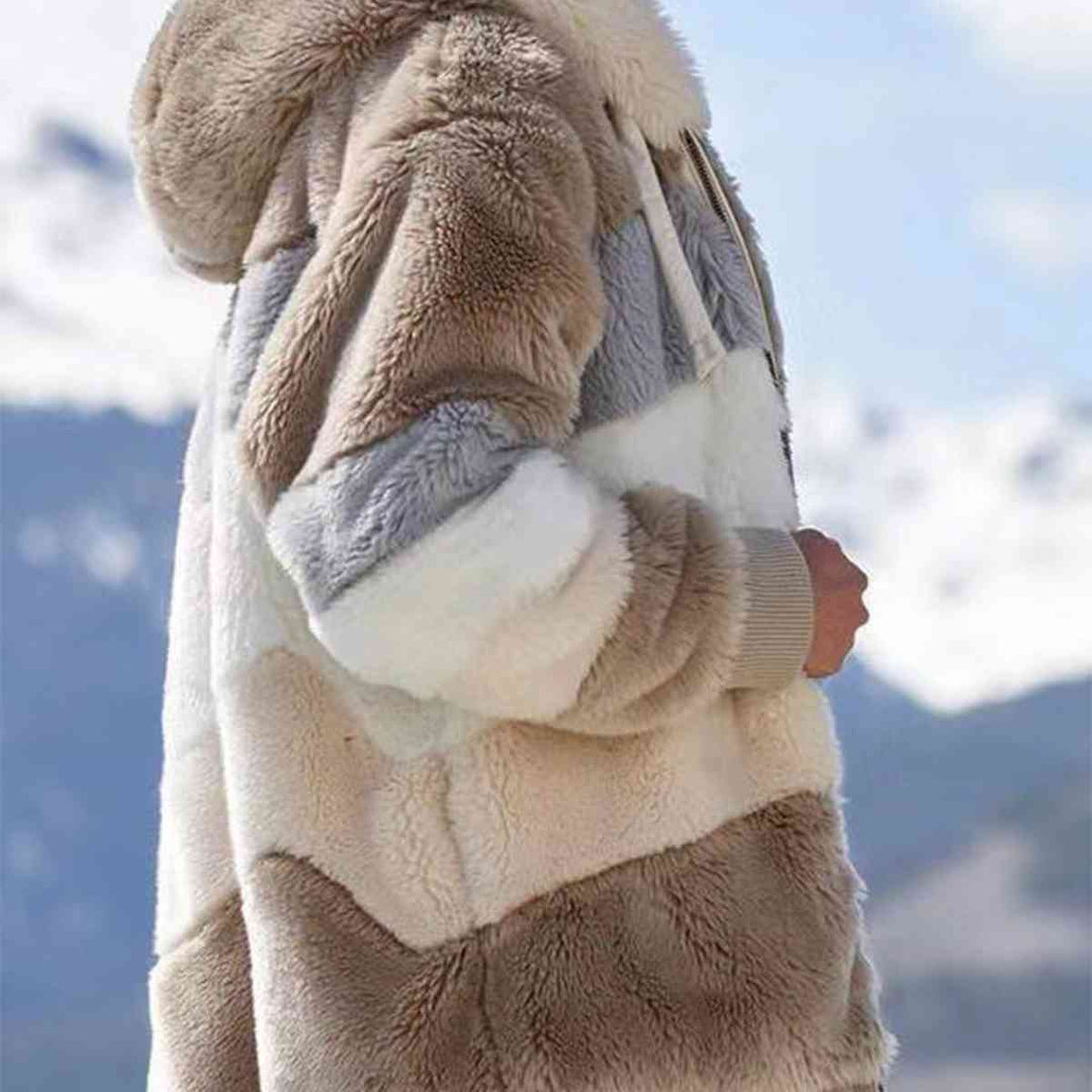EB | Color Block Zip-Up Kapuzenjacke