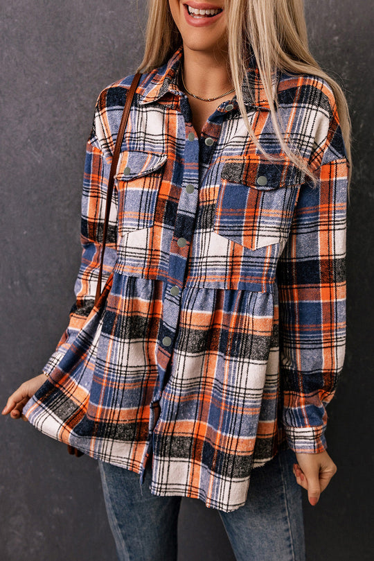 EB | Checkered Shirt With A-cut Cotton Blend Ideal for Everyday Look