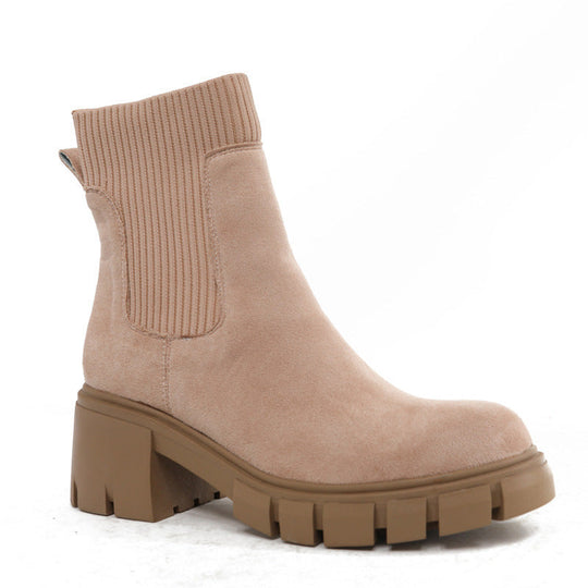 Elegante Wildleder-Winterschuhe für Damen EB