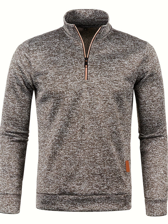 EB | Herrenpullover mit Reißverschluss am Hals für Herbst & Winter