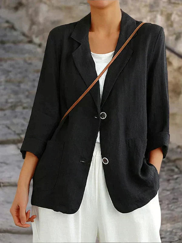 EB | Linnedjacke Leinenmischung Entspannt und Sofistiziert