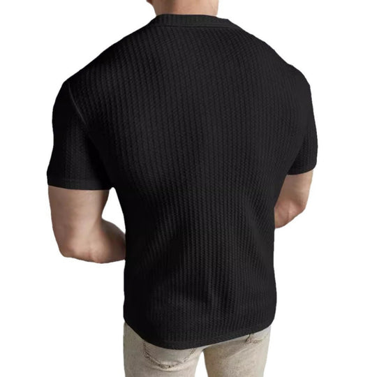 EB | Herrenmode Casual Waffel T-Shirt