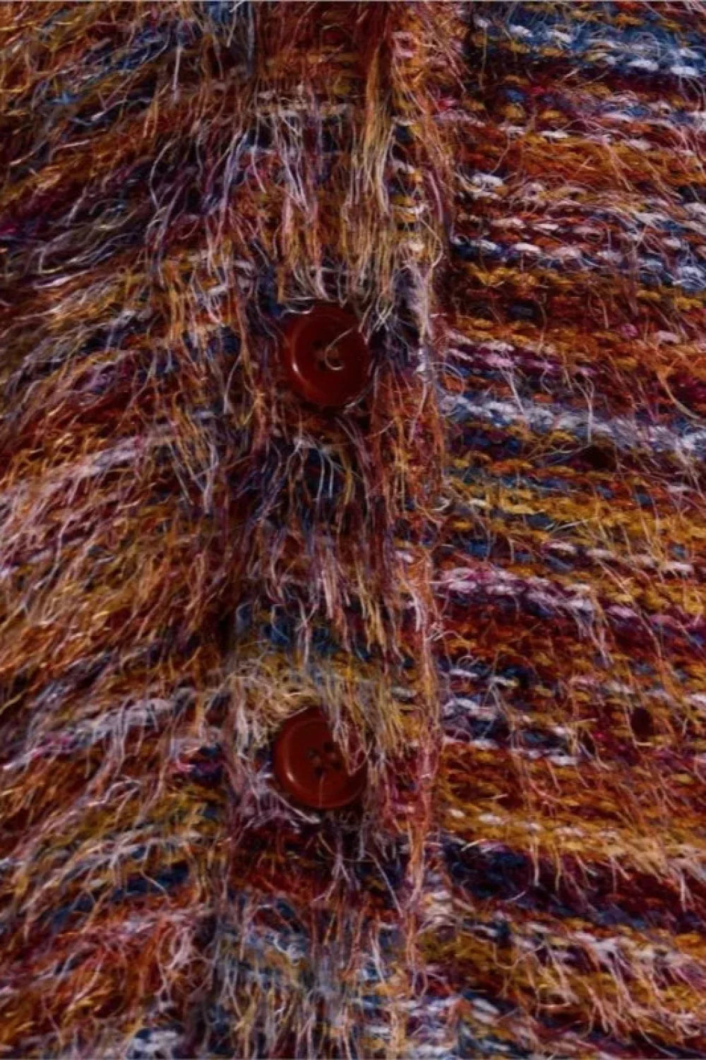 EB | Vintage-gestreifte V-Ausschnitt-Strickjacke