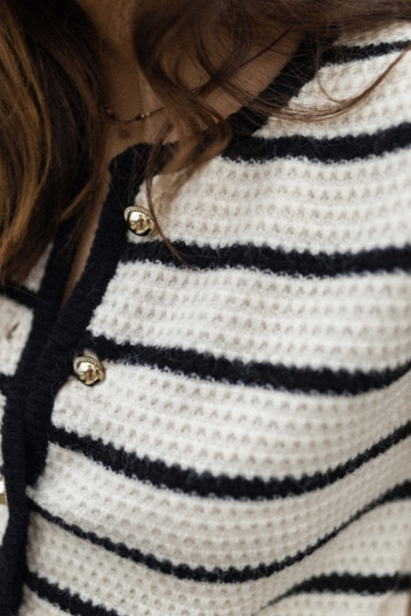 EB | gestreifter Rundhalsjacke