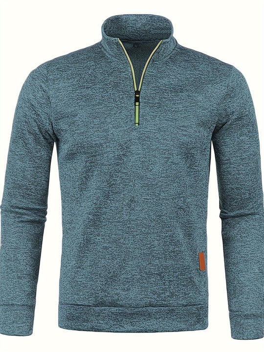 EB | Herrenpullover mit Reißverschluss am Hals für Herbst & Winter