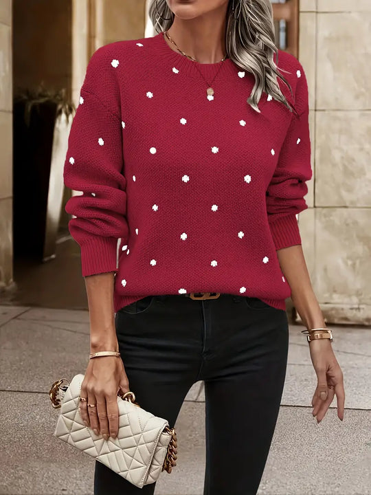 EB | Gestickter Pullover mit Punkten