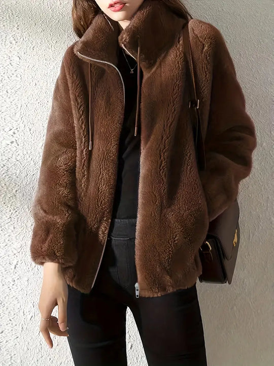 EB | Damen Pelzmantel mit Warmen Finish