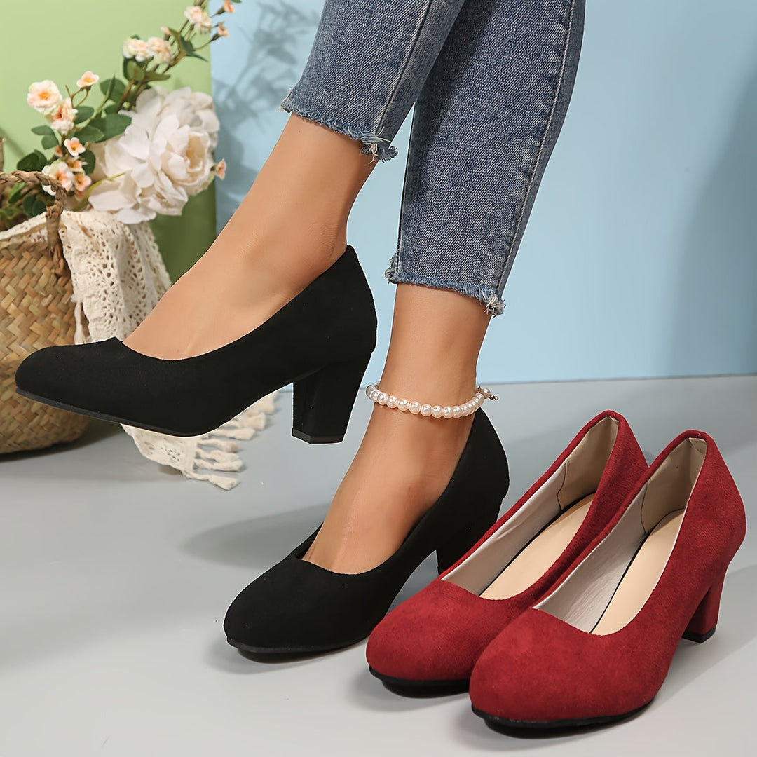 Pumps mit breiter Zehenkappe und stabilem Absatz EB EB