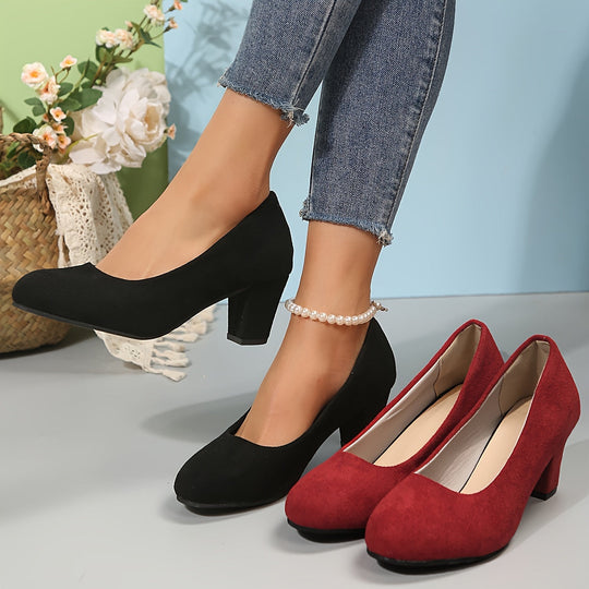 Pumps mit breiter Zehenkappe und stabilem Absatz EB EB