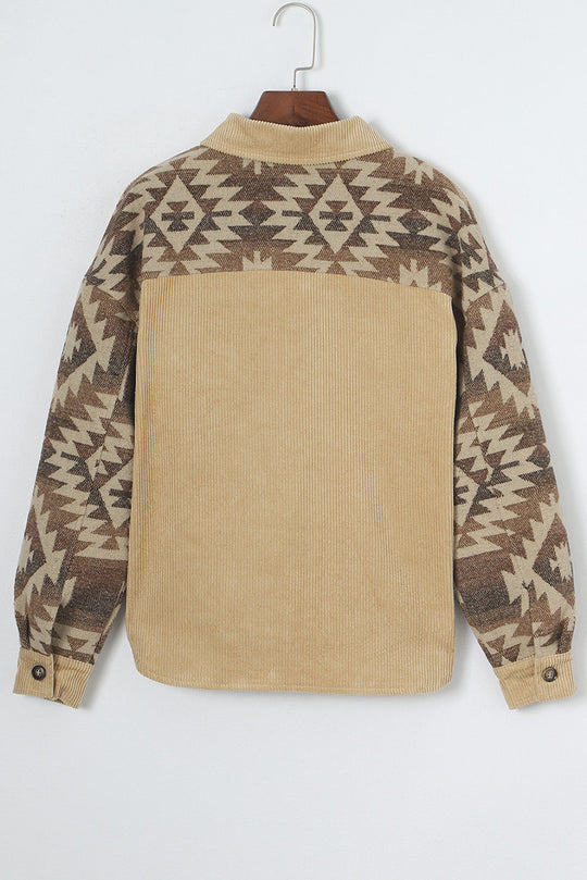 EB | Aztek-muster Shirtjacke Baumwolle Komfort und Stil