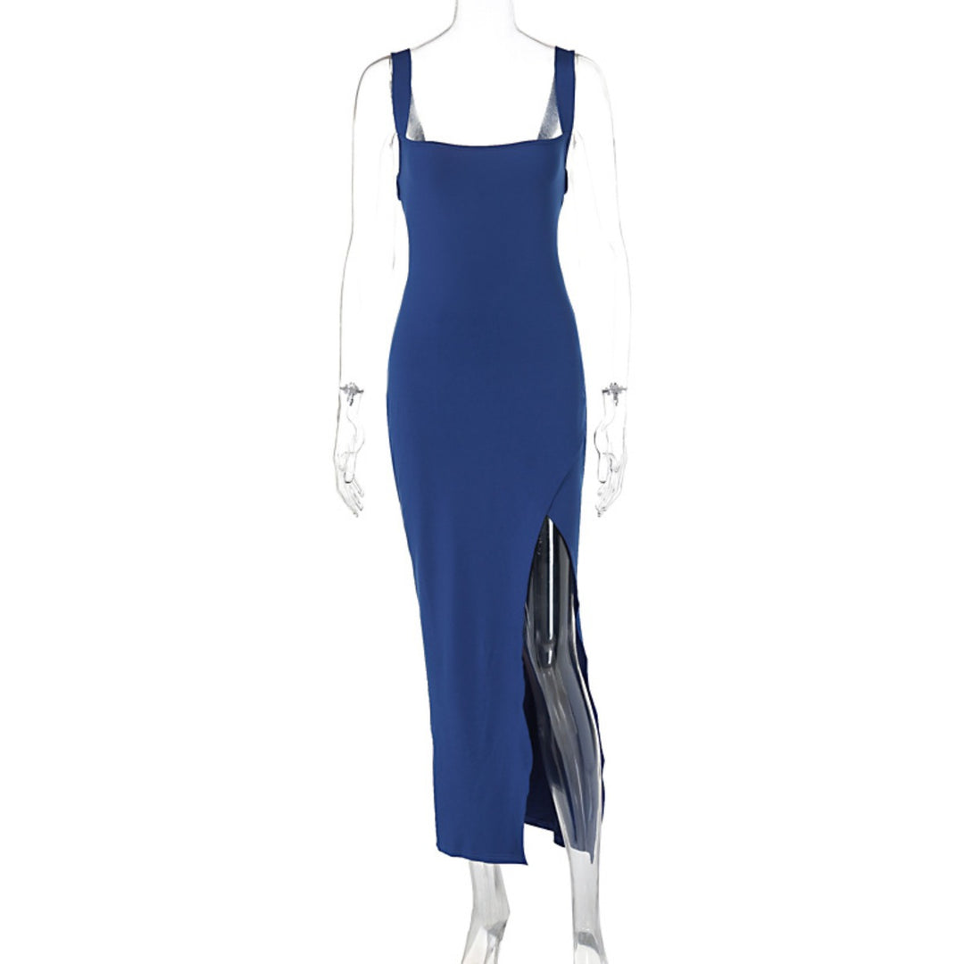 EB | Kleid mit geteilten Neckholder-Hosenträgern