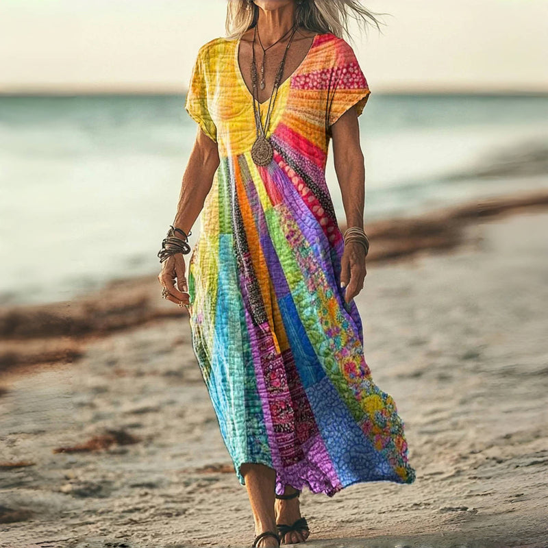EB | Farbenfrohes Lässiges Kleid