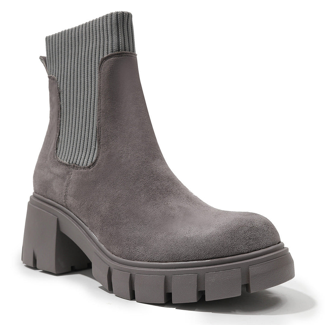 Elegante Wildleder-Winterschuhe für Damen EB