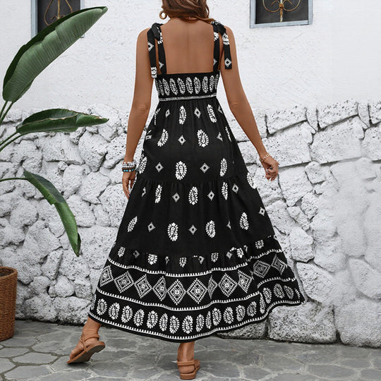 EB | Kleid mit ethnischem Strapsdruck