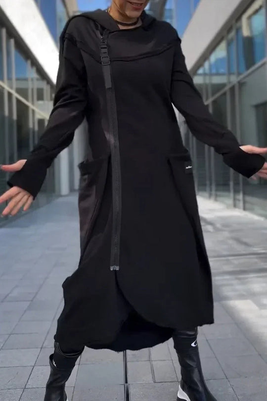 EB | Langes Hoodie-Kleid mit Modernem Schnitt