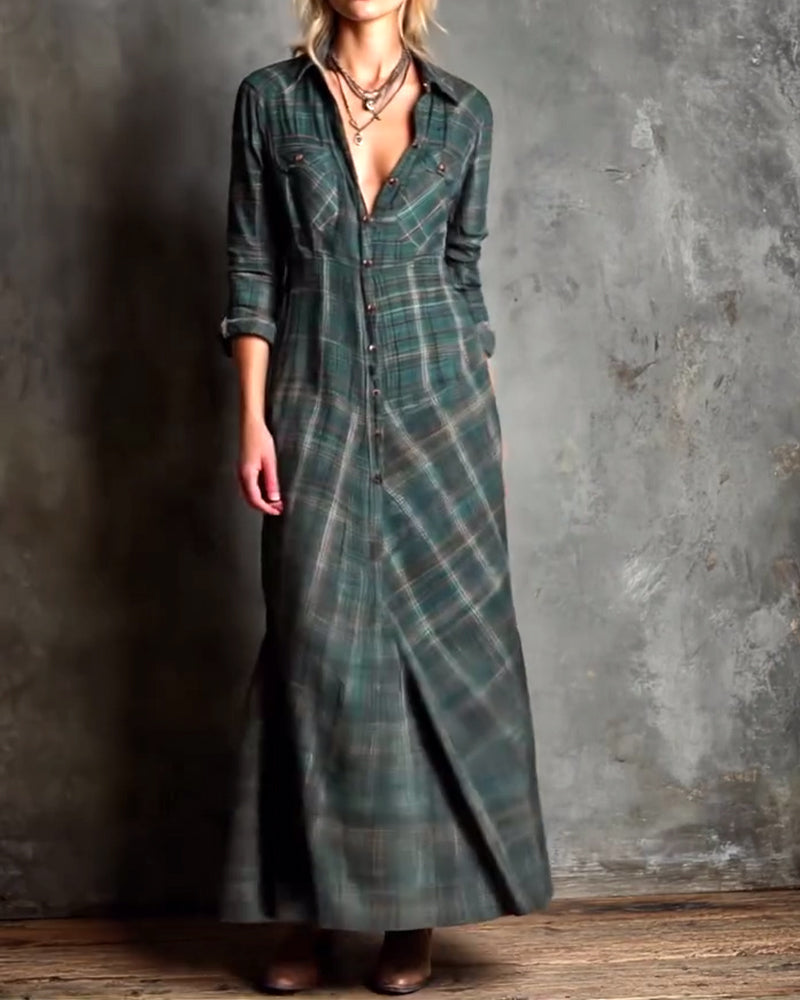 EB | Kleid mit Revers und Karomuster