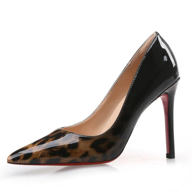 EB | Leopard Print Lace High Heels For Women