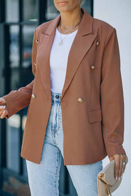 EB | Doppelreiher-Reverskragen Langarm Blazer