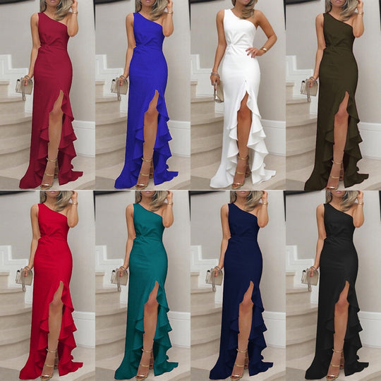 EB | Swing-Kleid mit geteiltem Rüschensaum