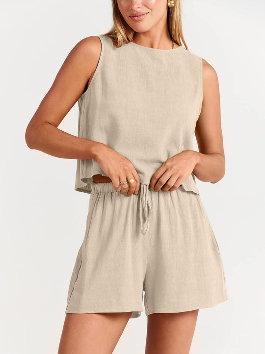 EB | Zweiteiliges Set aus ärmellosem Oberteil und Shorts