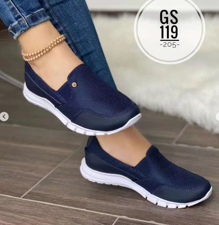 Schmale Slip-on Schuhe mit eleganter weißer Laufsohle EB
