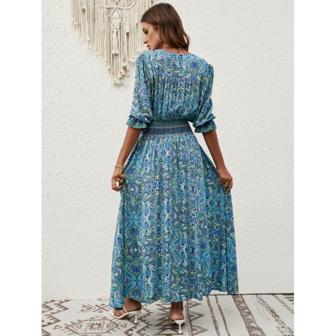 EB | Kleid mit sieben Viertelärmeln in der Taille