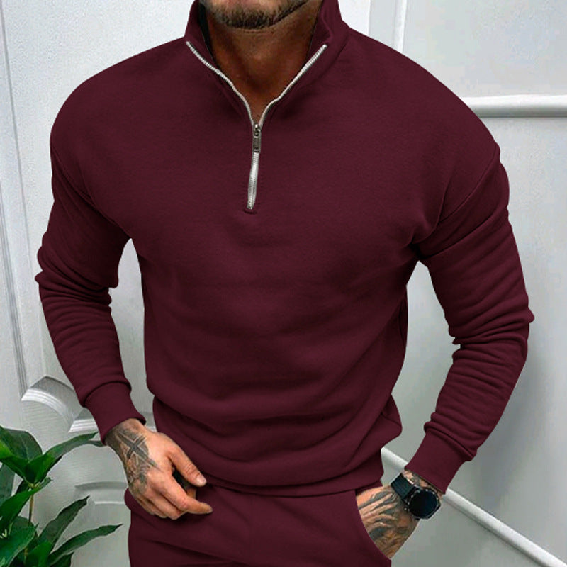 EB | Pullover mit Halb-Zip Stehkragen