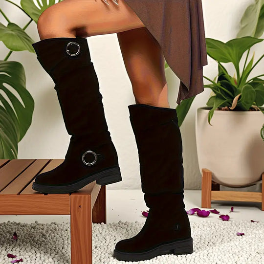Retro-Reitstiefel aus Wildleder EB EB