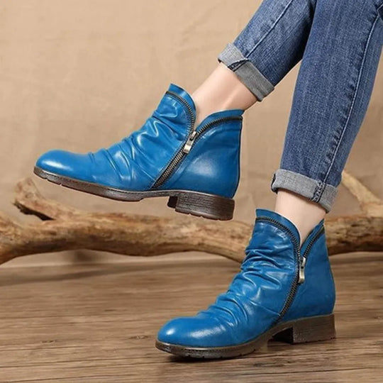 Damenstiefel mit doppeltem Reißverschluss EB EB