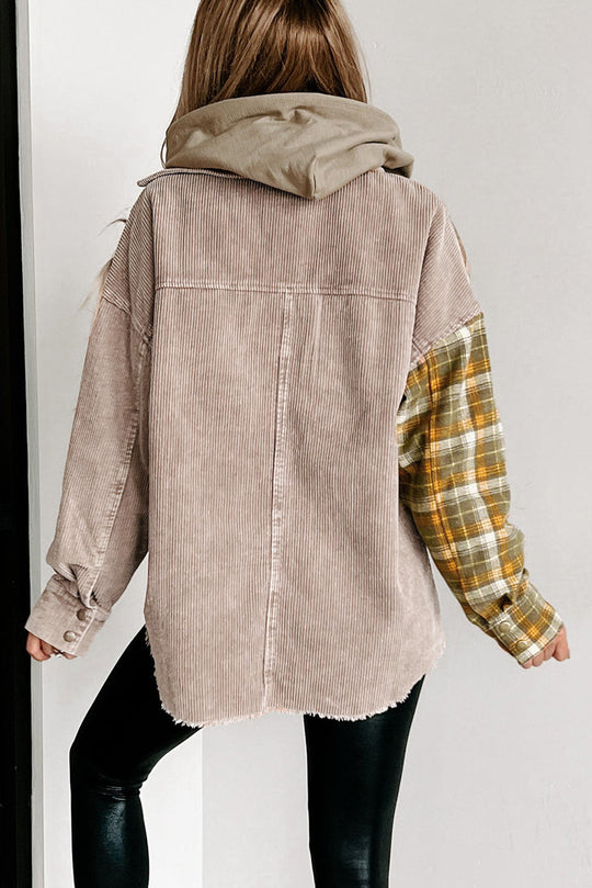 EB | Zweiseitige Hemdjacke Karomuster und Corddesign Stil und Komfort