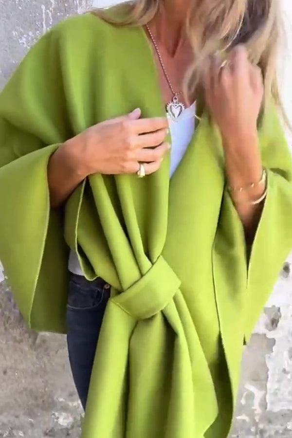 EB | lässige V-Ausschnitt Stola Cape Jacke