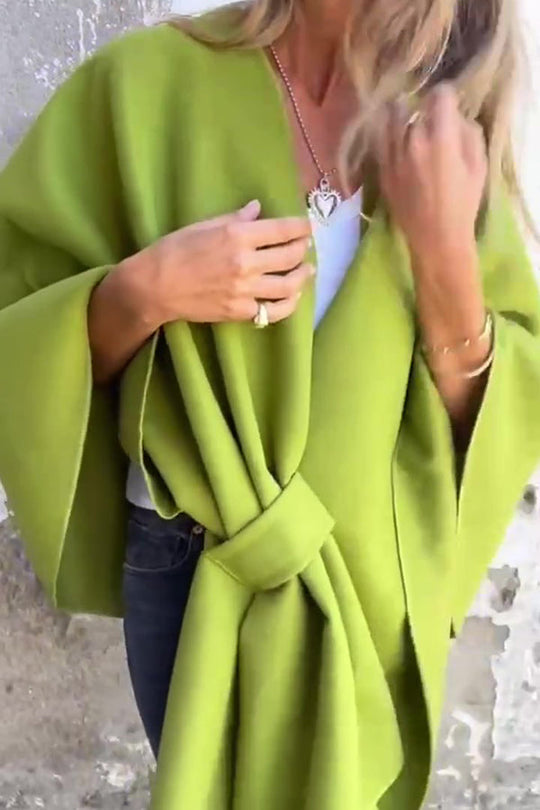 EB | lässige V-Ausschnitt Stola Cape Jacke