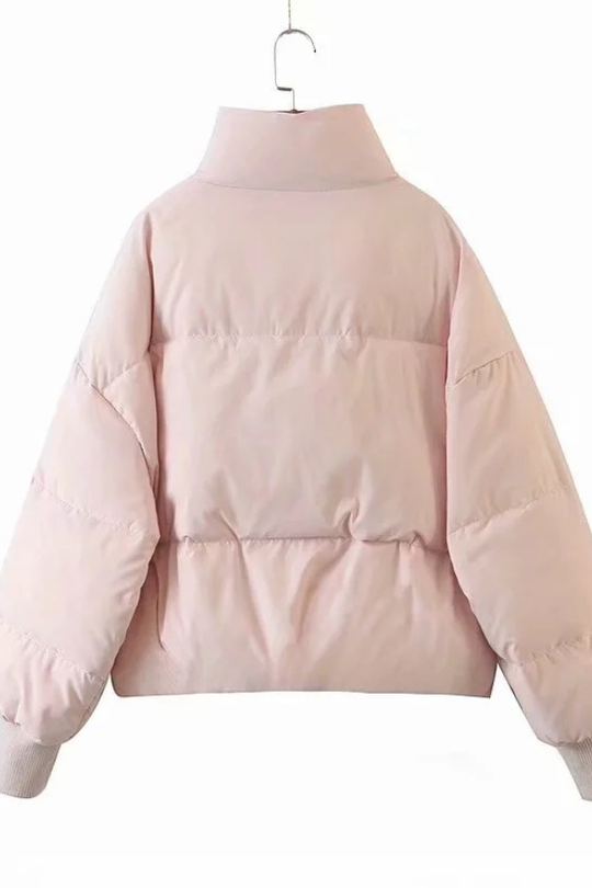 EB | Kragen Reißverschluss Tasche Dick Warm Baumwolljacke