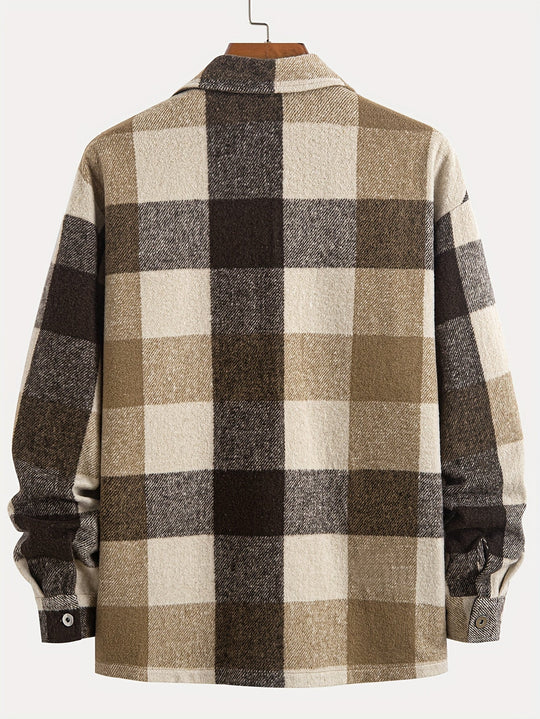 EB | Karierter Hemdjacke Baumwolle Lässig und Trendy