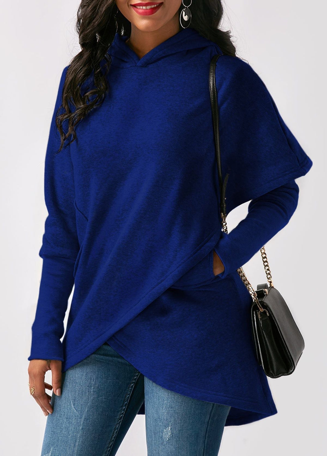 EB | Hoodie - Damen Herbst Trendy Asymmetrischer Hoodie