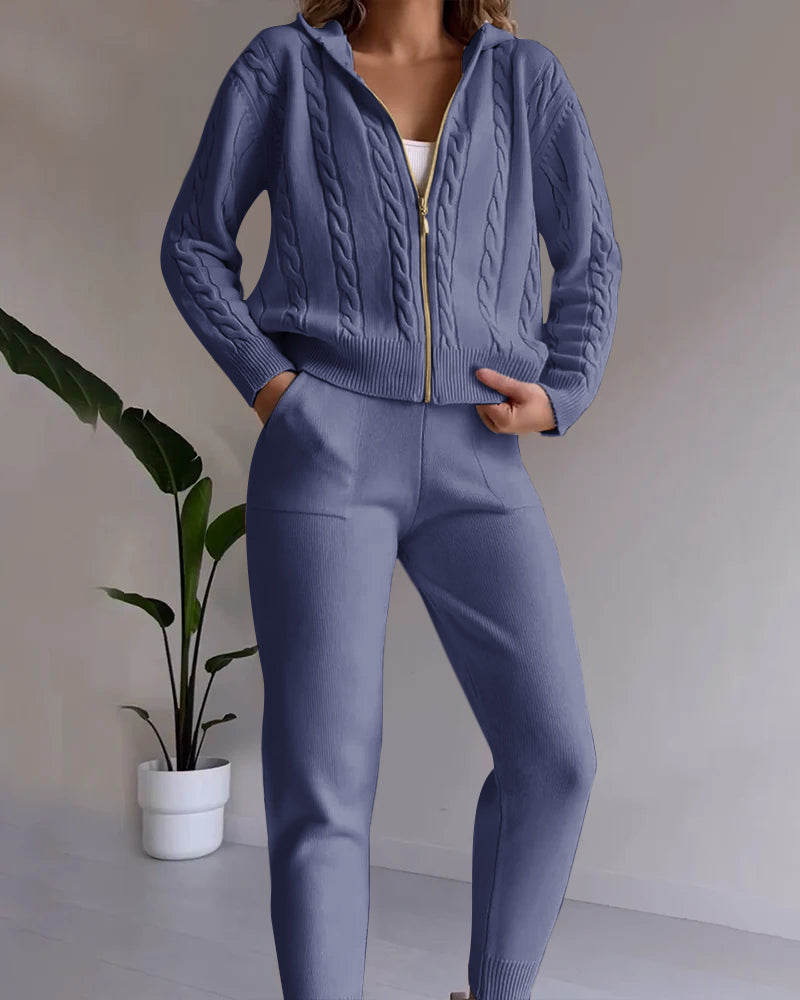 EB | Jacquard-Strickjacken-Set mit Twist-Design