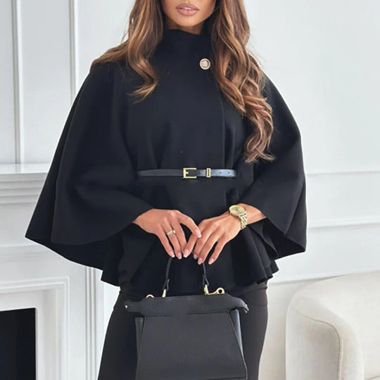EB | Cape mit Gürtel – Elegantes Oberteil mit lockerer Passform