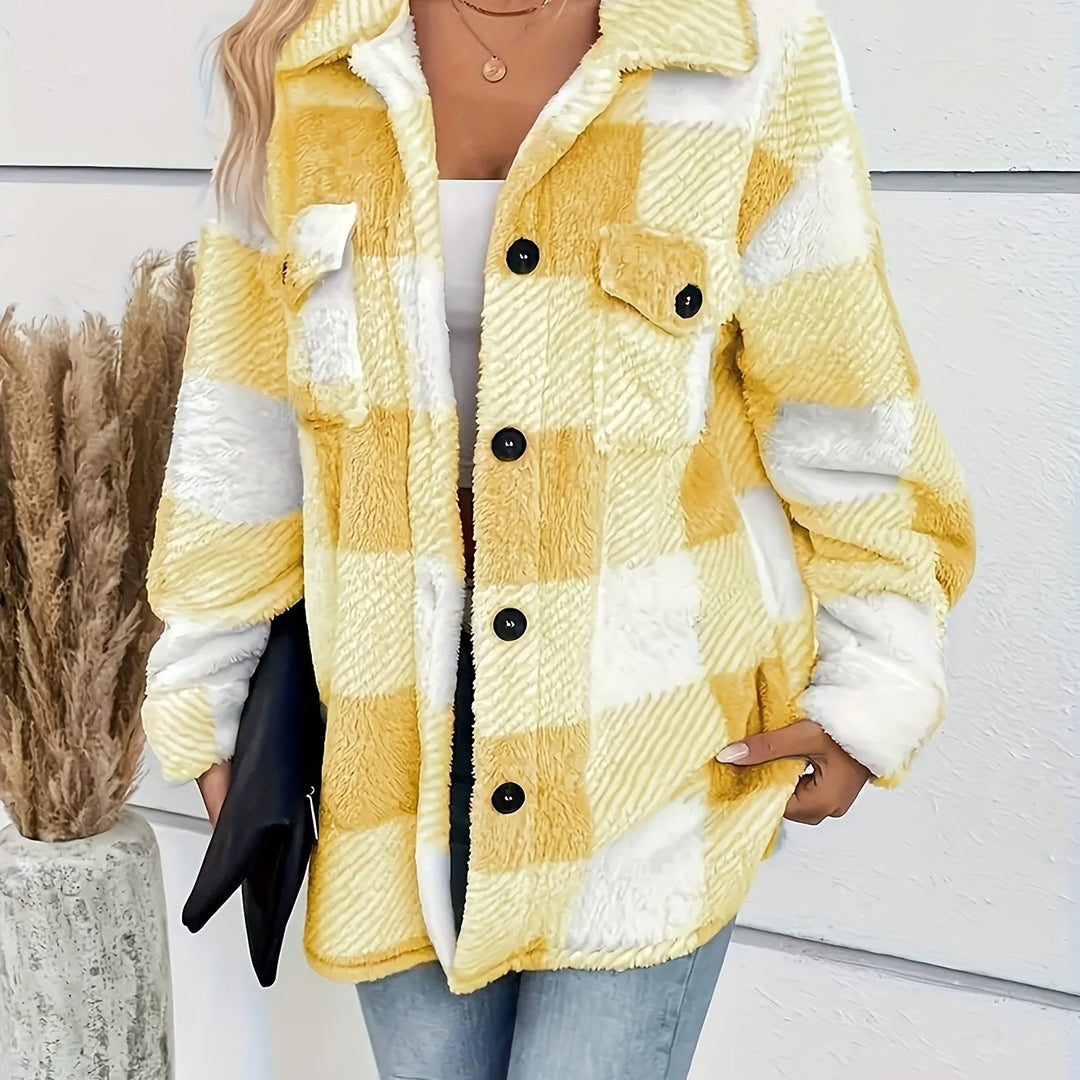EB | Karierte Jacke mit Weicher Struktur