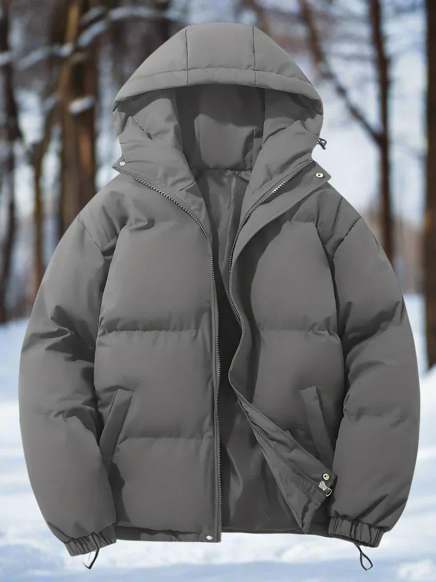EB | Daunenjacke Warm Isoliert Gestepptes Design mit Kapuze und Reißverschluss