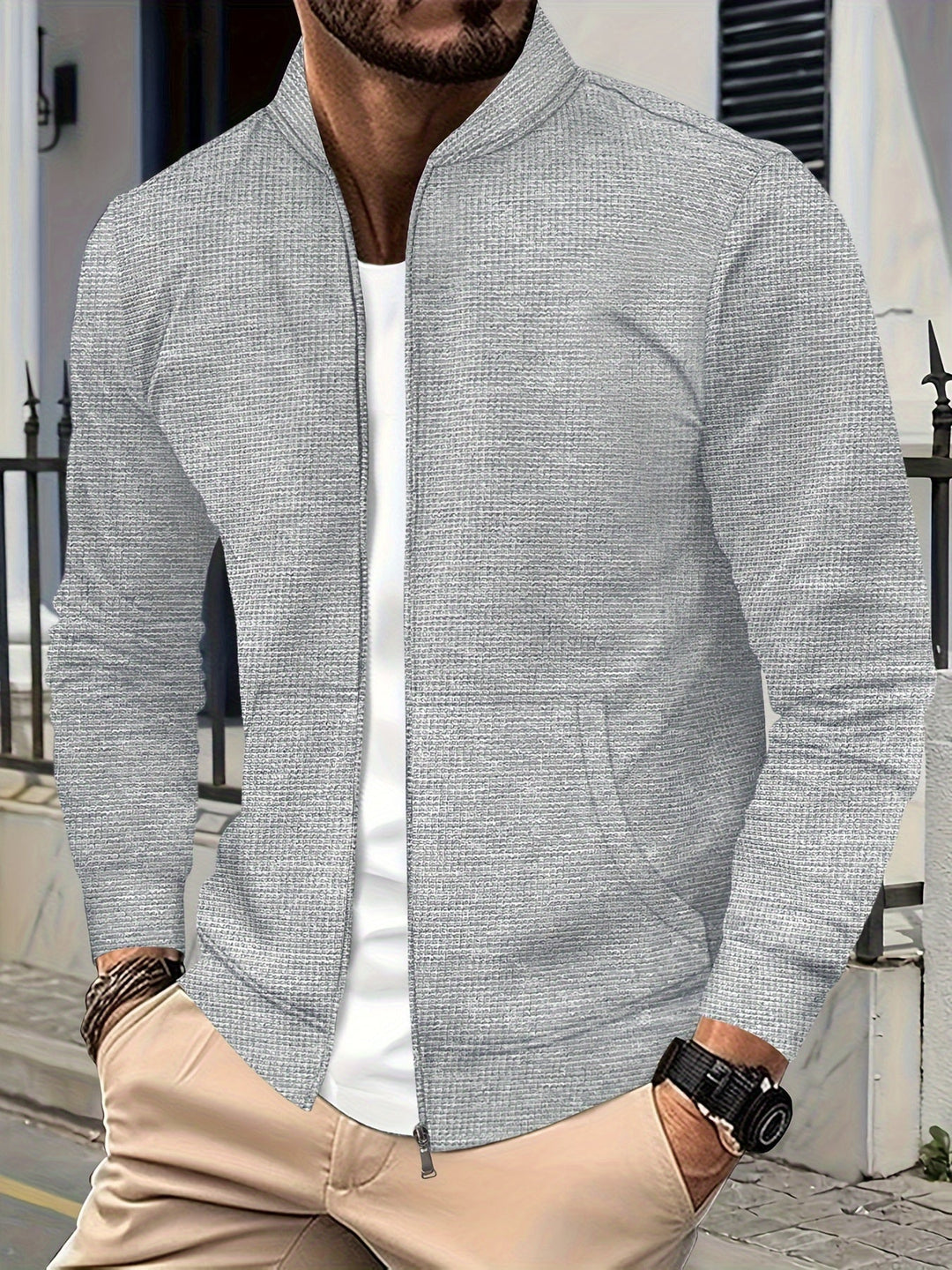 EB | Elegante Jacke mit Reißverschluss Baumwollmischung Stilvoll und Bequem