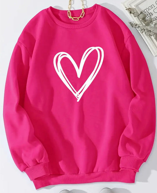 EB | Print Rundhals-Langarmsweatshirt