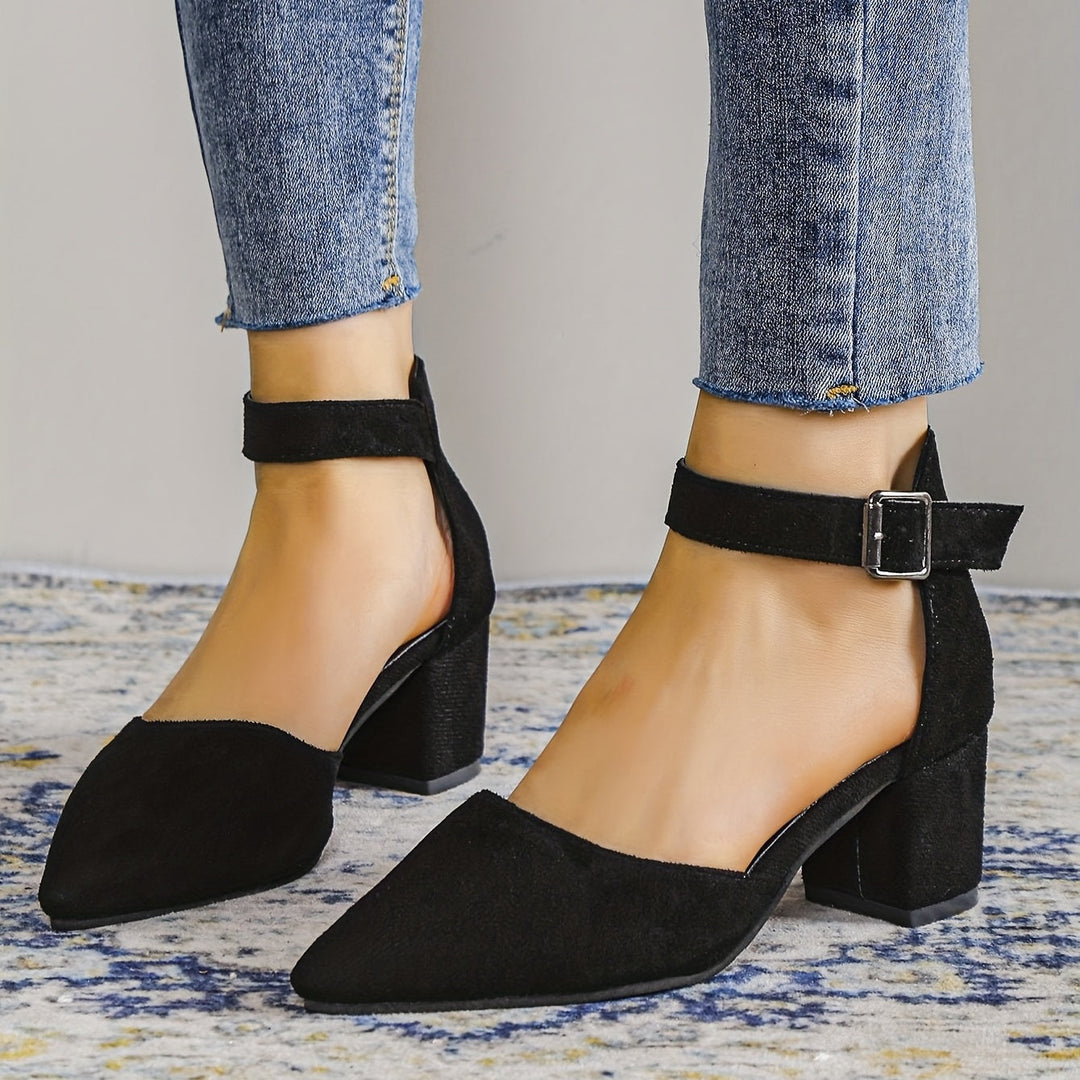 EB | Damen Sandalen mit Blockabsatz Schnürung, mit Knöchelriemen, Elegant