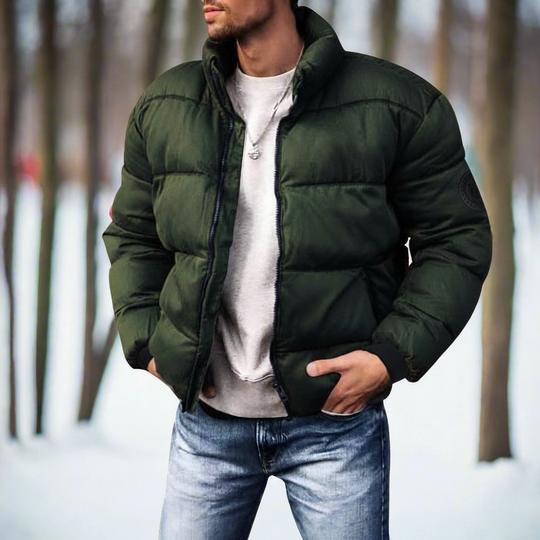 EB | Daunenjacke Isolierend und Leicht Hoher Kragen Gestepptes Design Winddicht und Warm